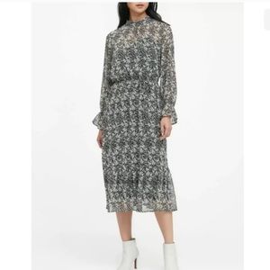 Banana Republic Smocked Neck Maxi